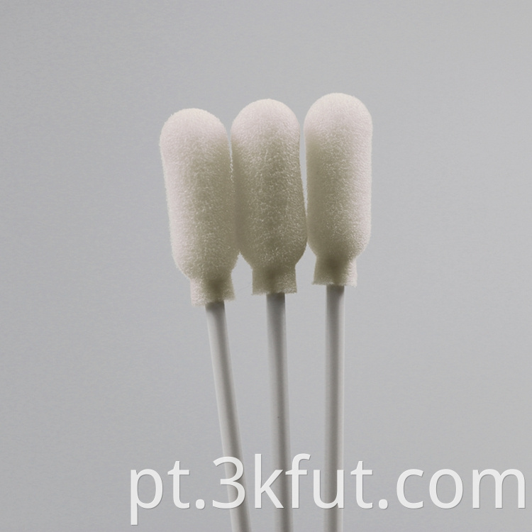 White PP Stick Foam Tip Swab